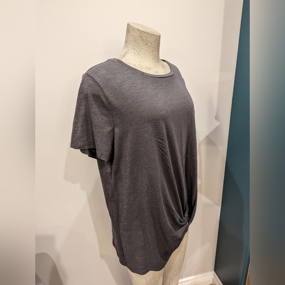 Maurice twist knot tee, heather Gray plus size 0x, New! - Picture 6 of 10